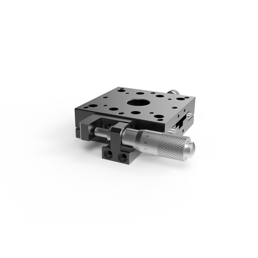 X轴交叉滚柱式手动位移台 台面尺寸60x60mm 行程±6.5mm