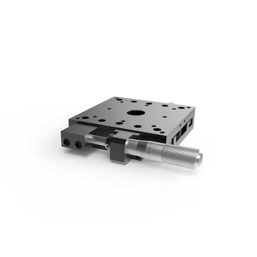 X轴交叉滚柱式手动位移台 台面尺寸80x80mm 行程±12.5mm