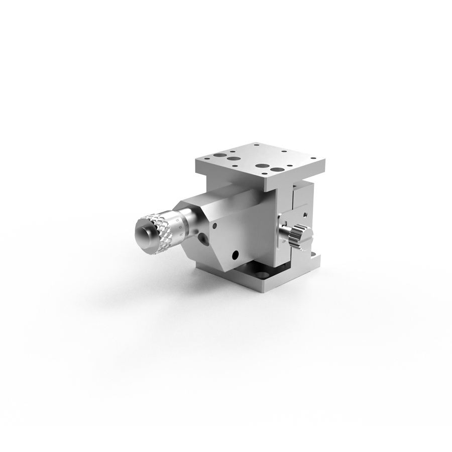水平Z轴交叉滚柱式手动位移台不锈钢 台面尺寸40x40mm 行程±3mm