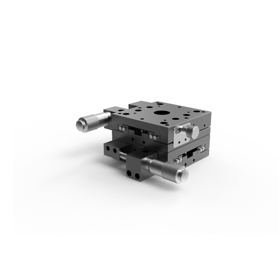 XY轴交叉滚柱式手动位移台 台面尺寸60x60mm 行程±6.5mm