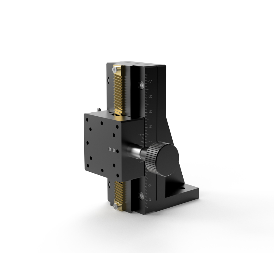 Z轴长行程燕尾槽式手动位移台 台面尺寸40x40mm 1滑块 行程60mm