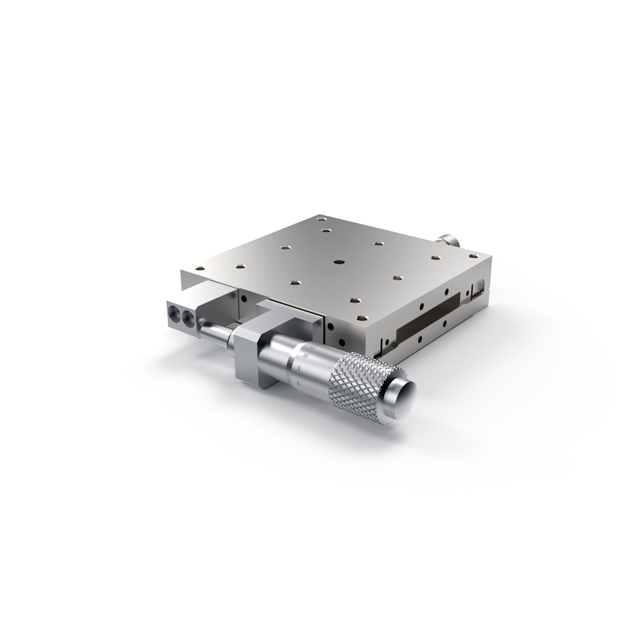 X轴线性滚珠式手动位移台 台面尺寸80x80mm 行程±12.5mm