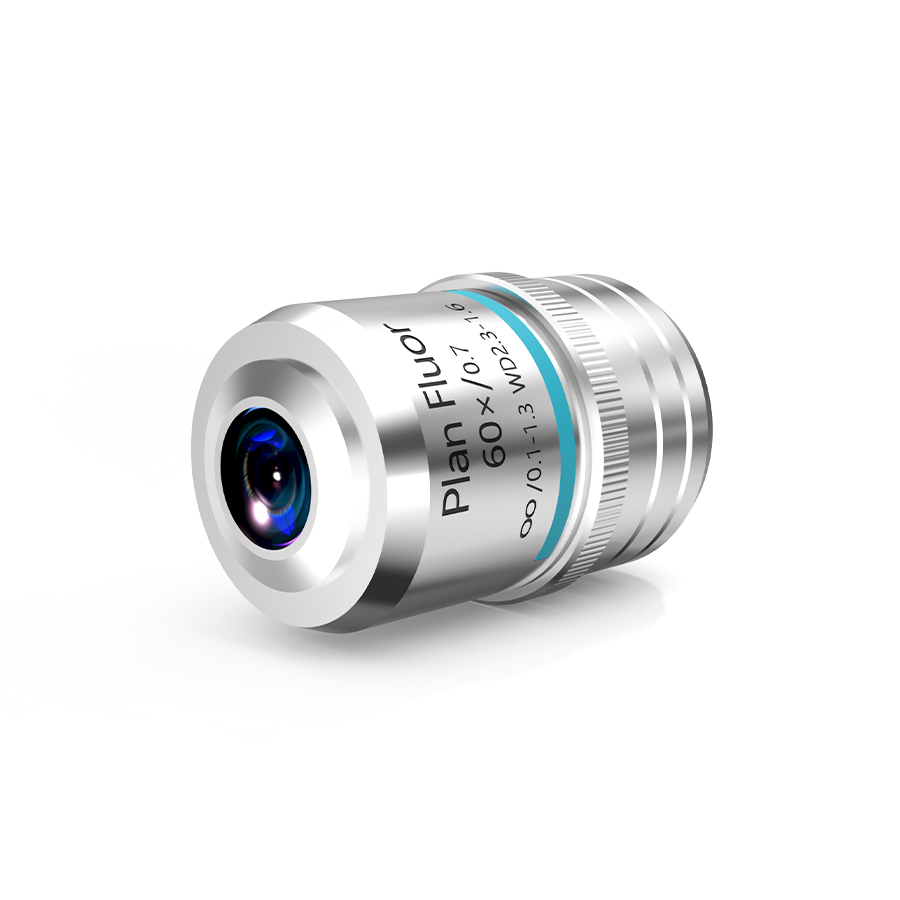 60× 齐焦60mm平场半复消色差倒置生物物镜