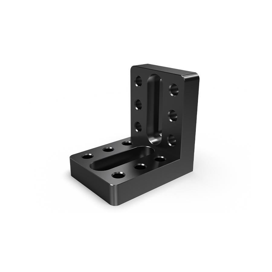直角转接件 L型尺寸50x38mm 厚度10mm 双列M6螺孔